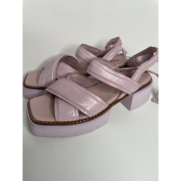 Anthropologie Elvio Zanon Cross Strap Sport Sandals Lilac Purple Size 40 US 9.5 - Picture 3 of 7